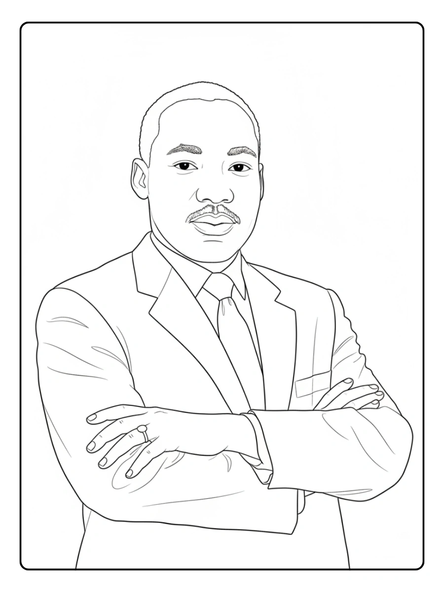 Martin Luther King Coloring Pages – Civil Rights Leader