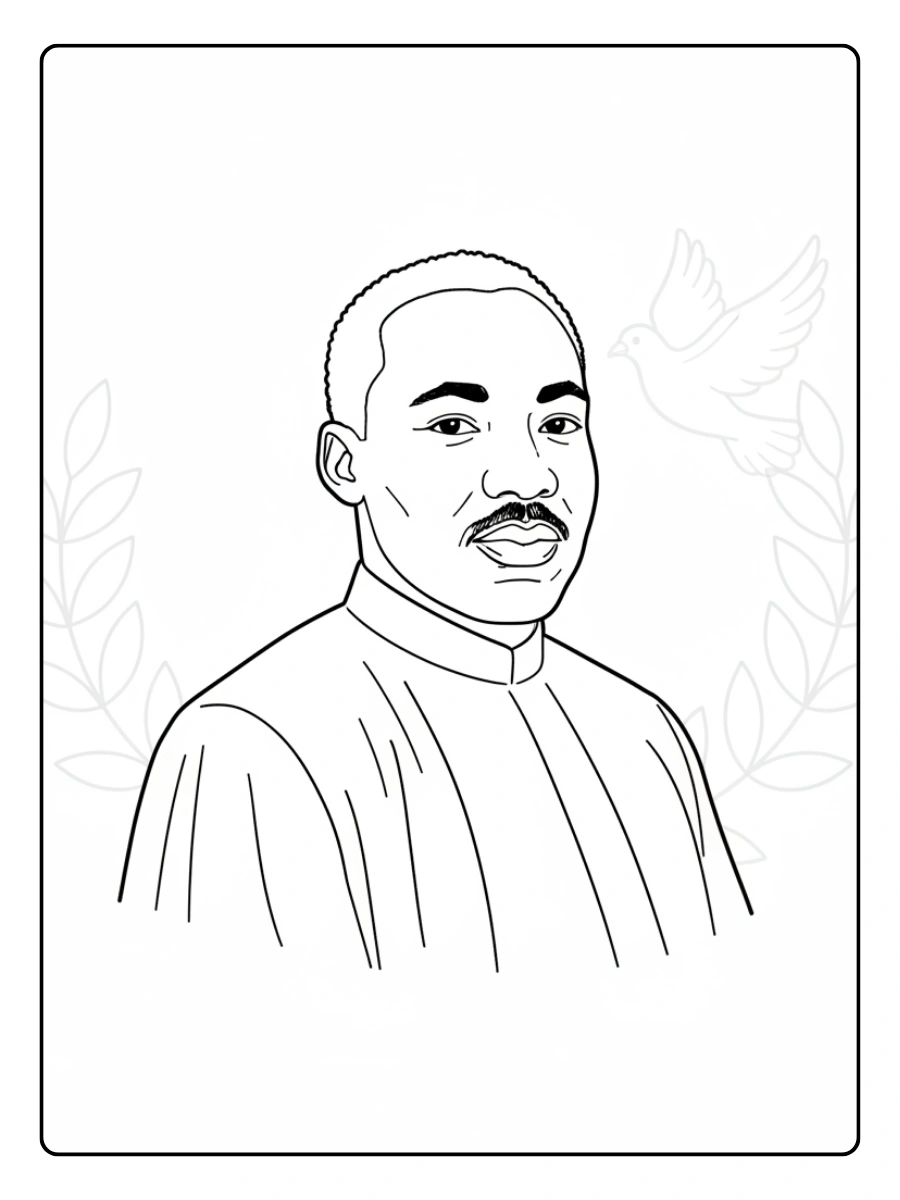 Martin Luther King Coloring Pages – Easy Design