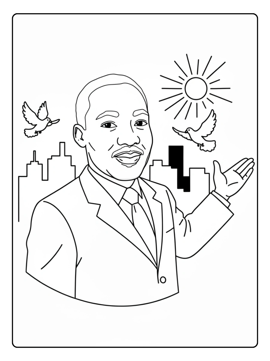 Martin Luther King Coloring Pages – History Lesson