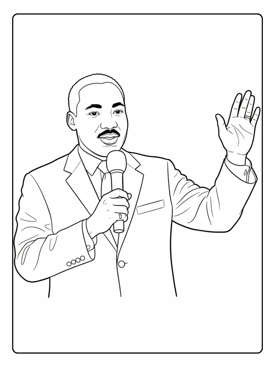 Martin Luther King Coloring Pages – Inspirational Art