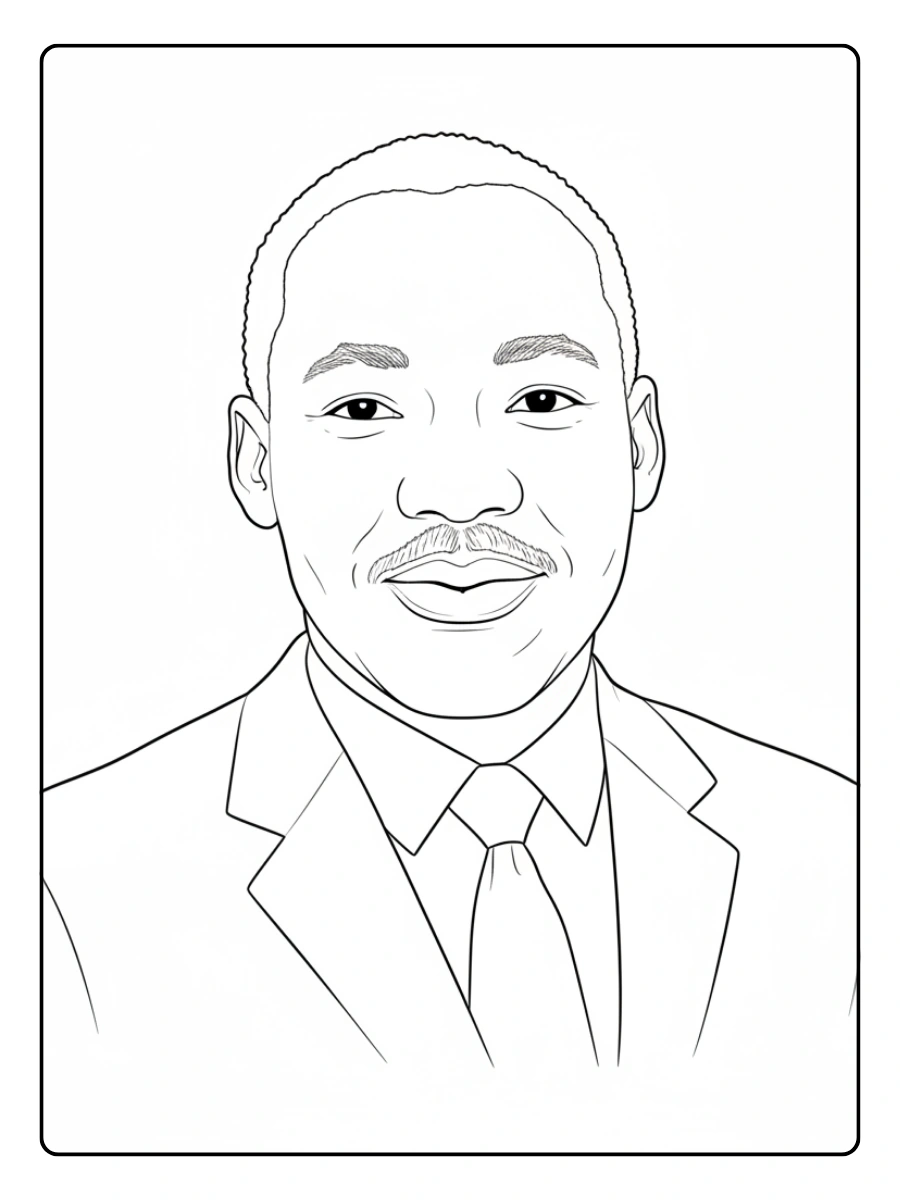 Martin Luther King Coloring Pages – Inspirational Hero