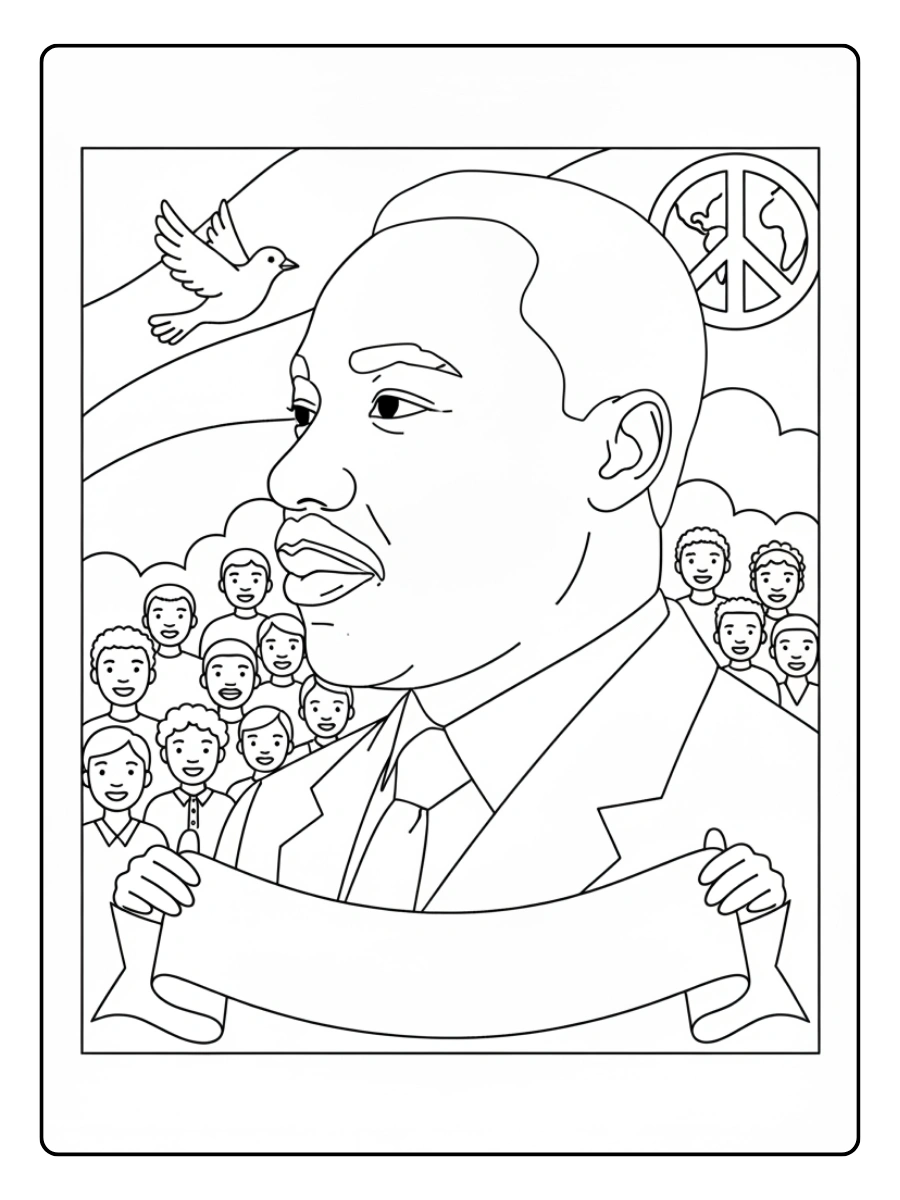 Martin Luther King Coloring Pages – MLK Day