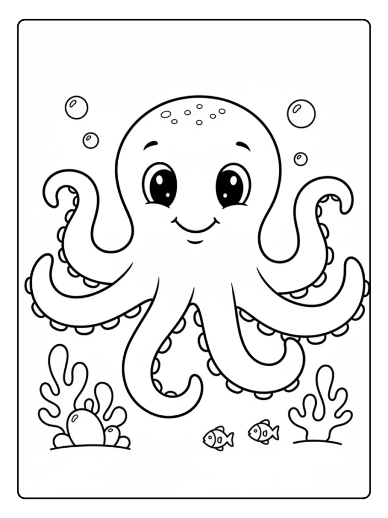 Octopus Coloring Pages – Octopus for Preschool