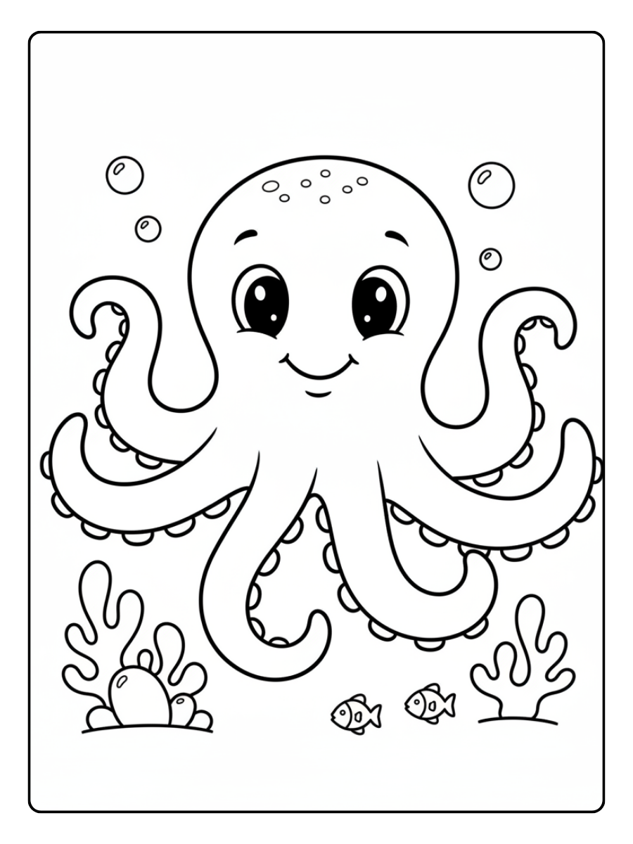 Octopus Coloring Pages – Octopus for Preschool
