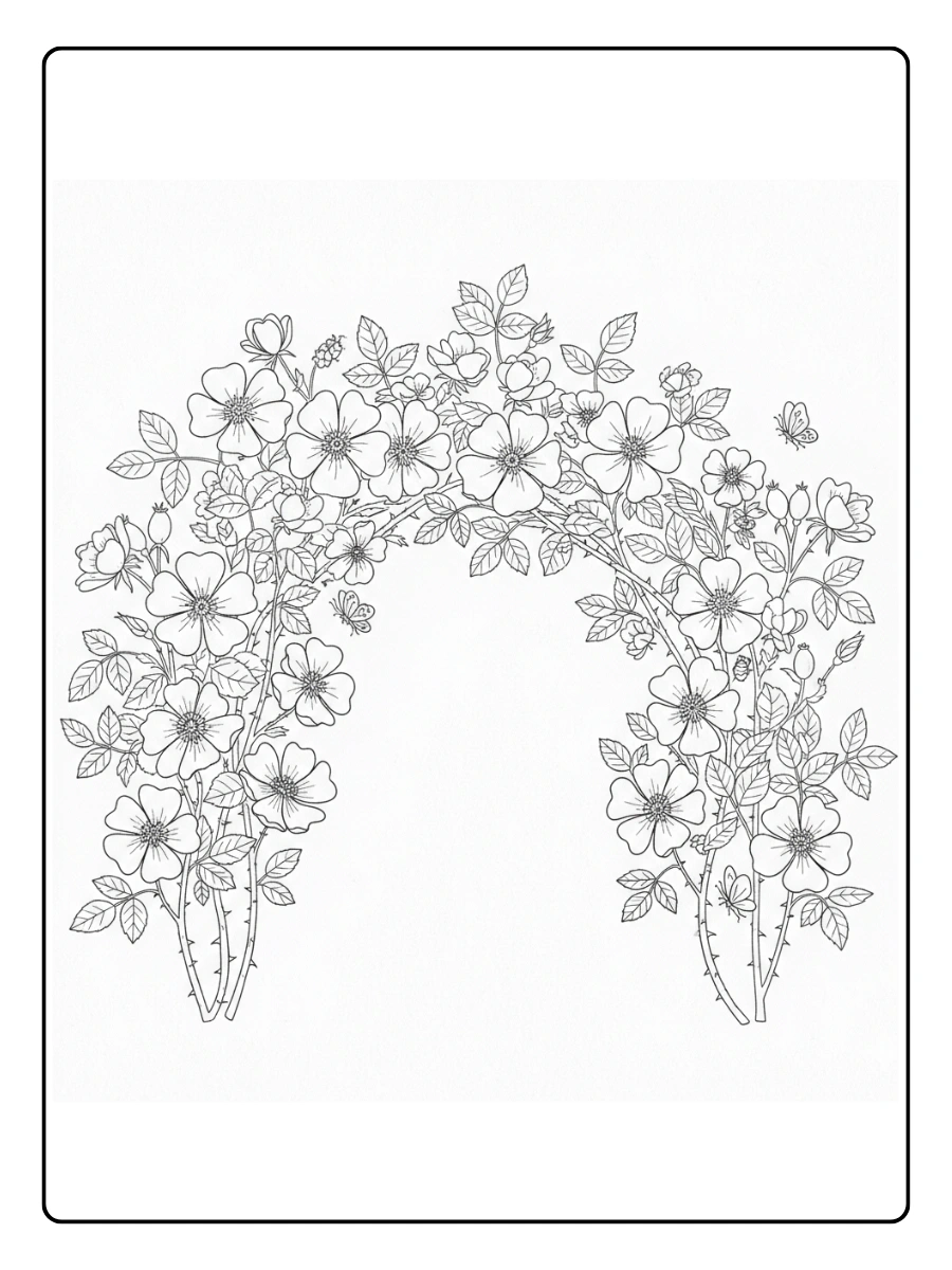 Roses Coloring Pages – Wild Roses