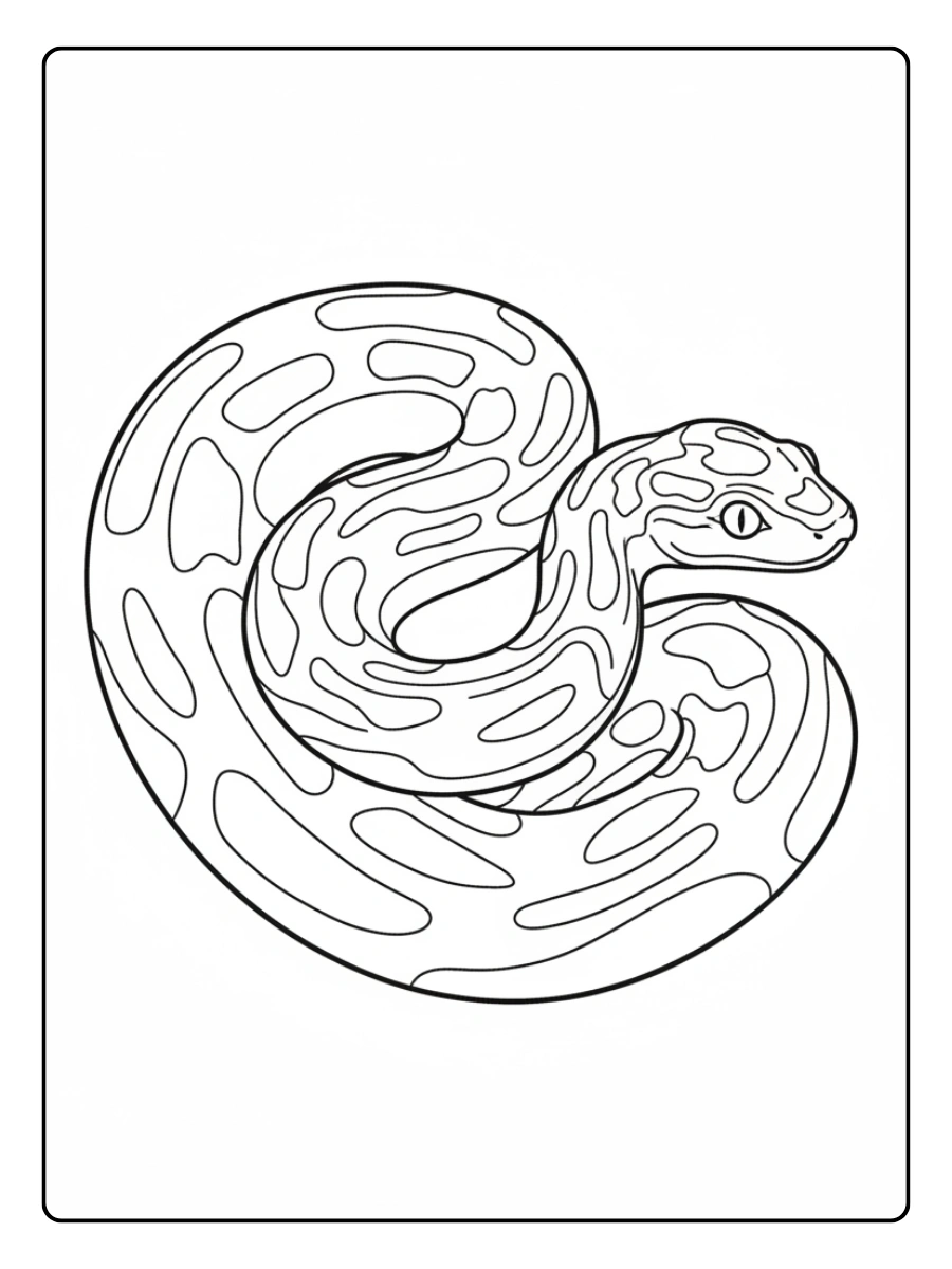 Snake Coloring Pages – Snake Line Art