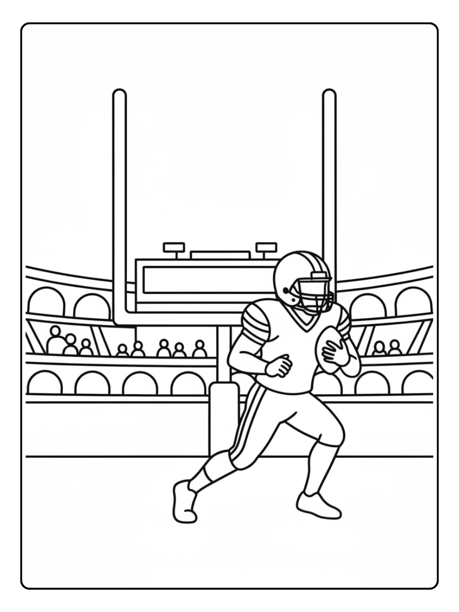 Sports Coloring Pages – American Football Sports Coloring Pages – American Football