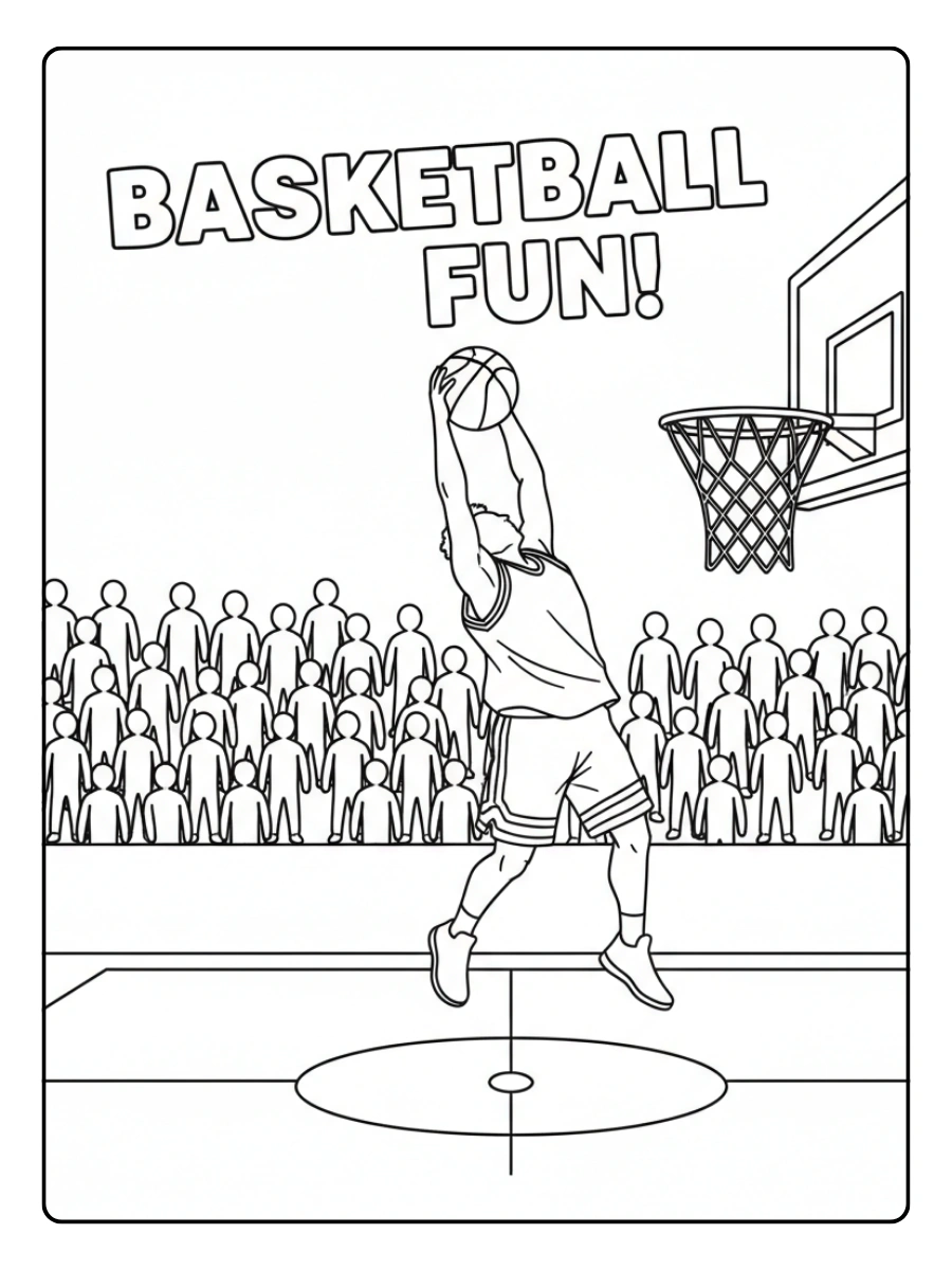 Sports Coloring Pages – Basketball Sports Coloring Pages – Basketball