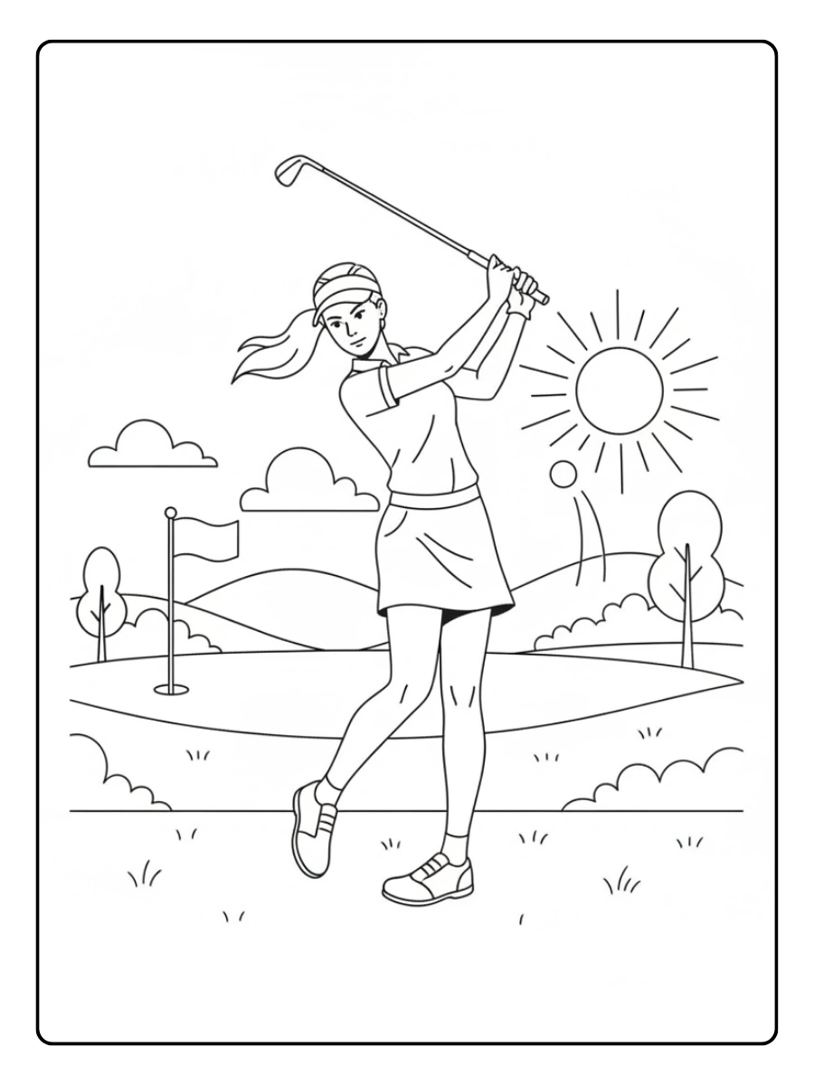 Sports Coloring Pages – Golf Sports Coloring Pages – Golf