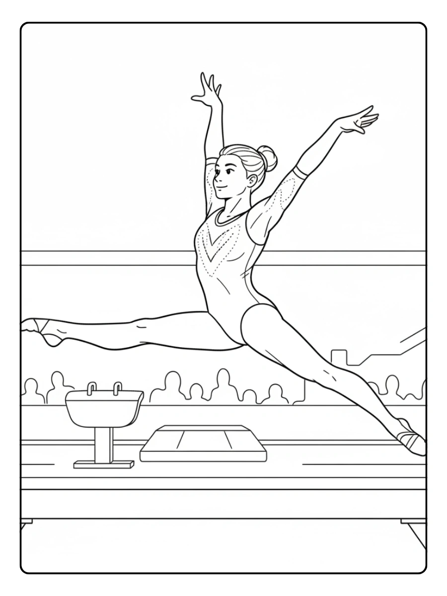 Sports Coloring Pages – Gymnastics Sports Coloring Pages – Gymnastics