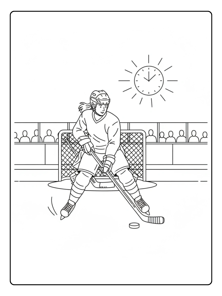 Sports Coloring Pages – Hockey Sports Coloring Pages – Hockey