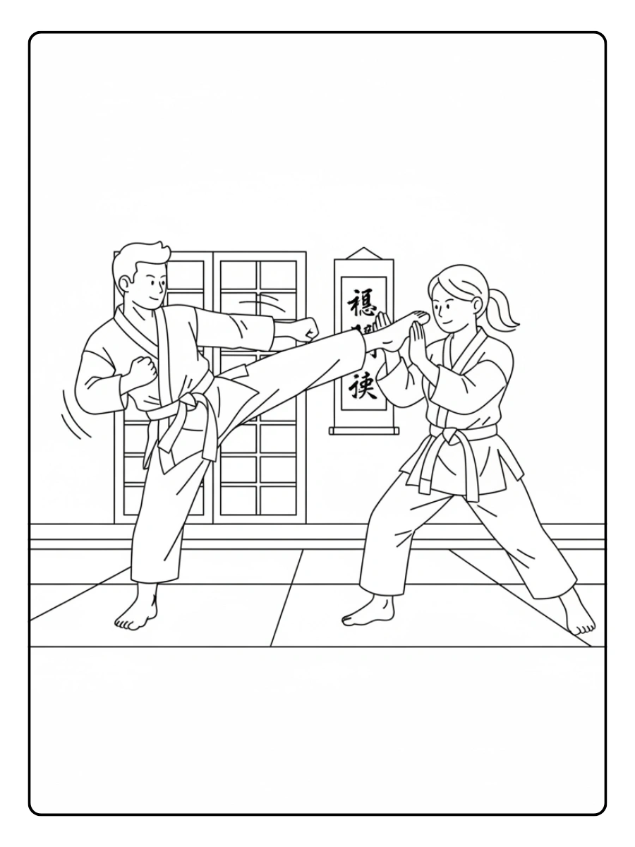 Sports Coloring Pages – Martial Arts Sports Coloring Pages – Martial Arts