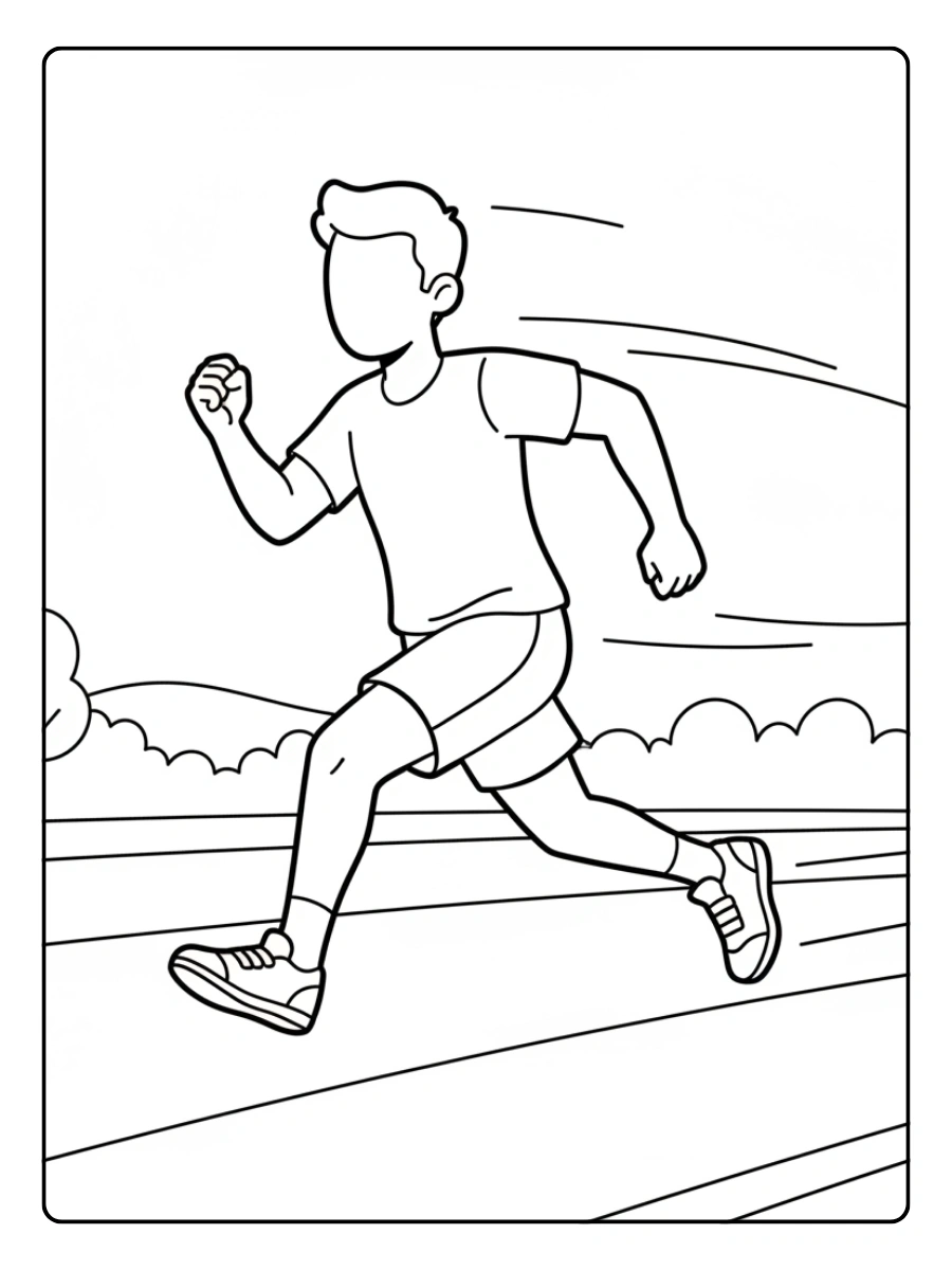 Sports Coloring Pages – Running Sports Coloring Pages – Running