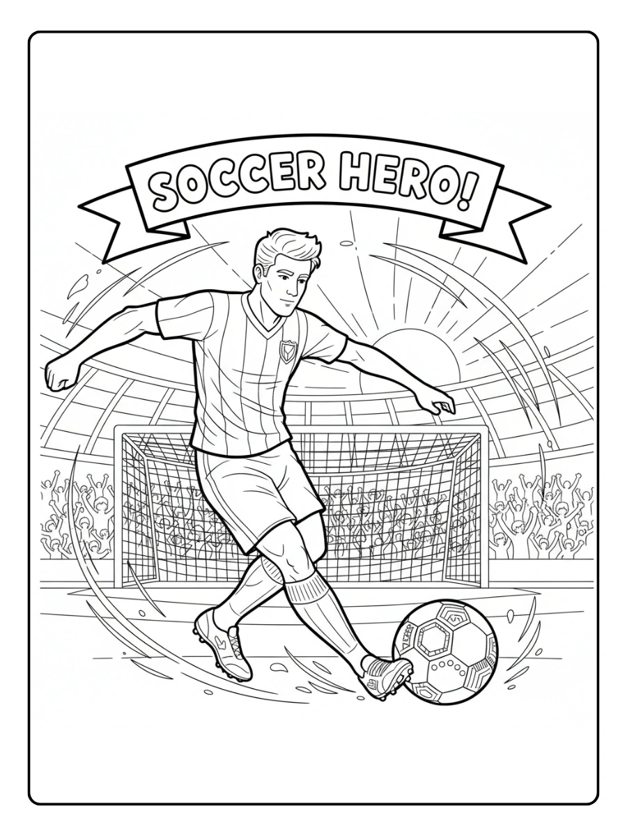 Sports Coloring Pages – Soccer Sports Coloring Pages – Soccer