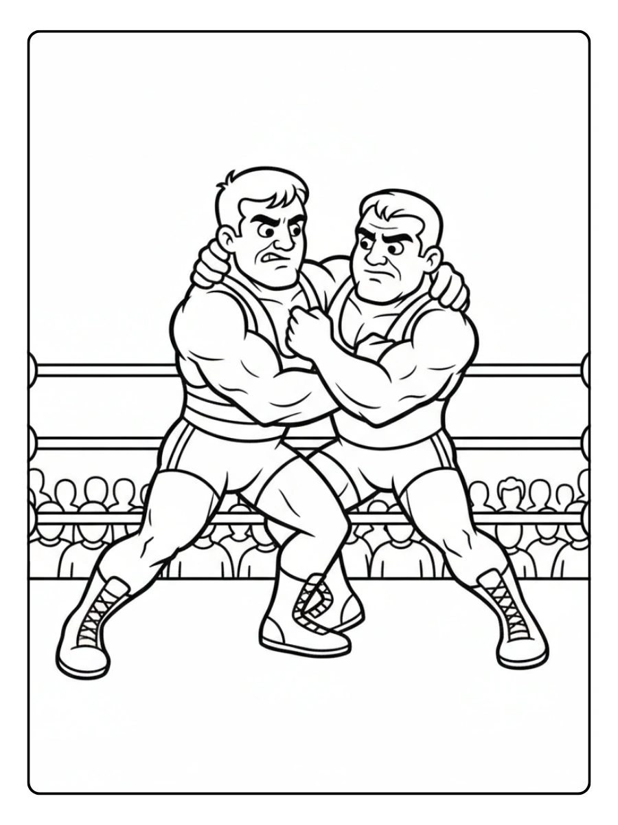 Sports Coloring Pages – Wrestling Sports Coloring Pages – Wrestling