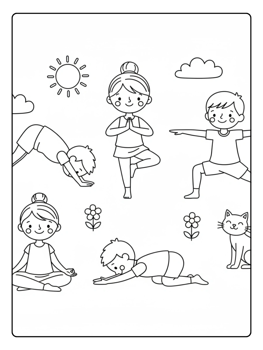 Sports Coloring Pages – Yoga Sports Coloring Pages – Yoga