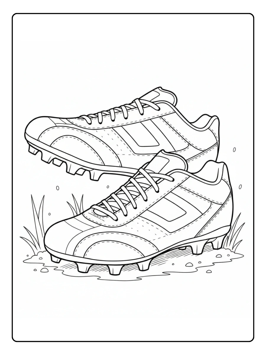 Super Bowl Coloring Pages – Football Cleats