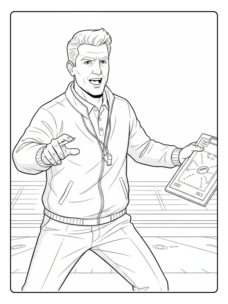 Super Bowl Coloring Pages – Football Coach