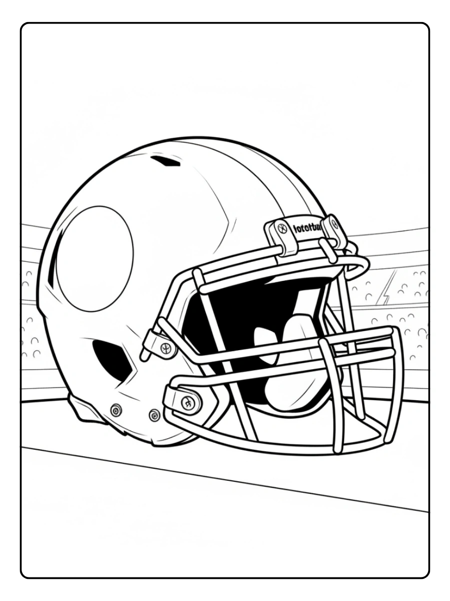 Super Bowl Coloring Pages – Football Helmet