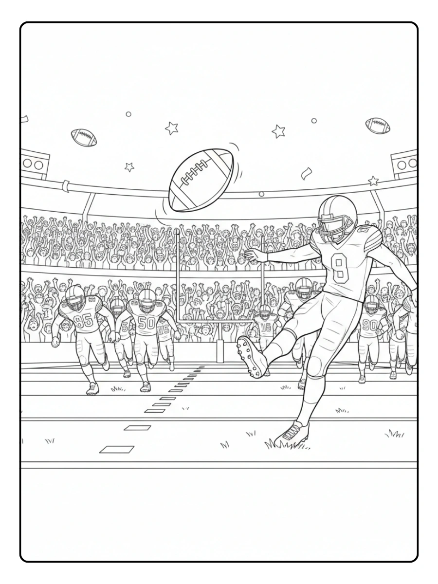 Super Bowl Coloring Pages – Football Kickoff