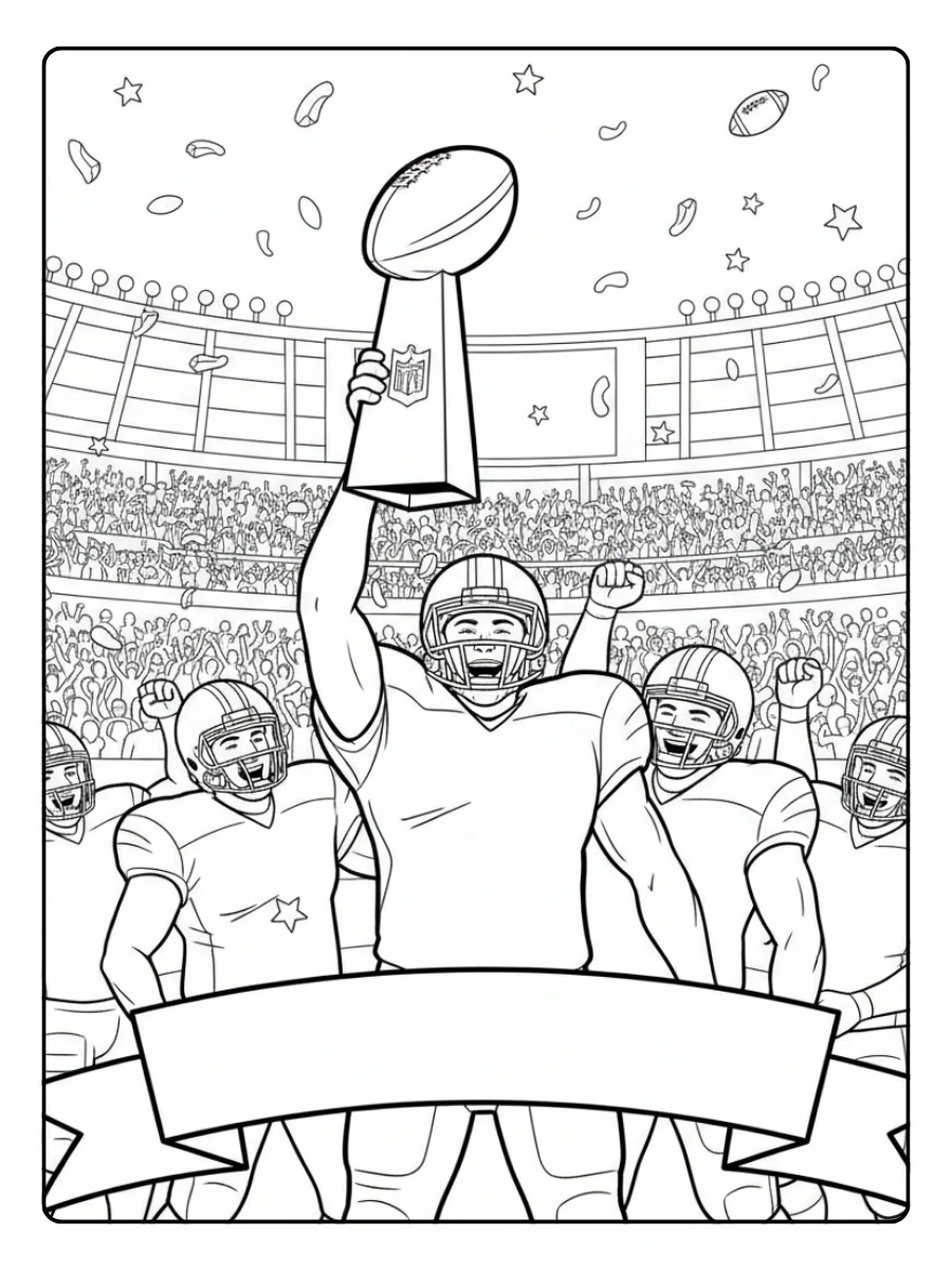 Super Bowl Coloring Pages – Super Bowl Celebration