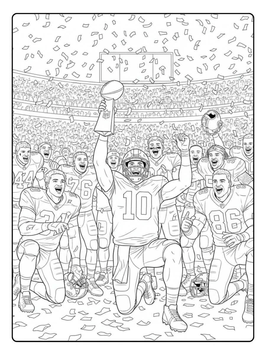 Super Bowl Coloring Pages – Super Bowl Champions