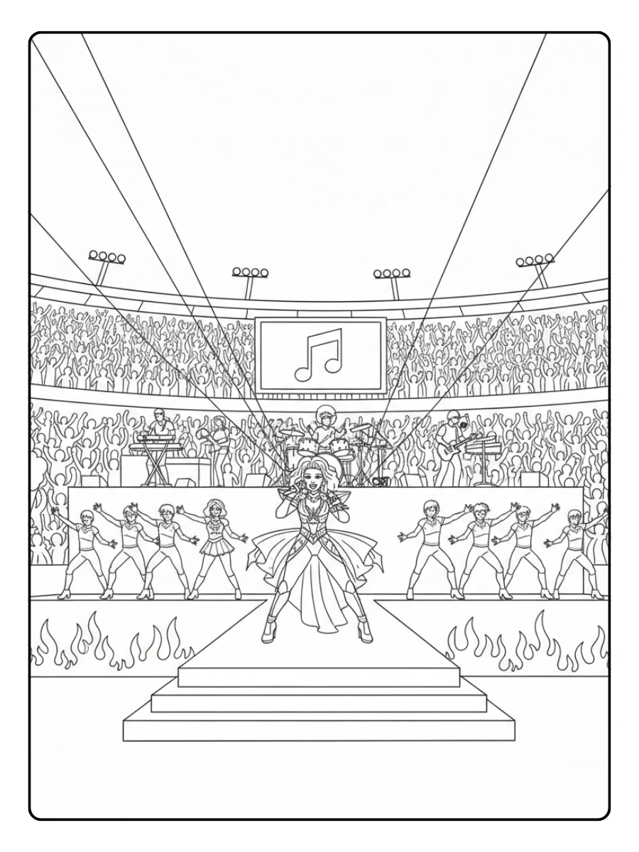 Super Bowl Coloring Pages – Super Bowl Halftime Show
