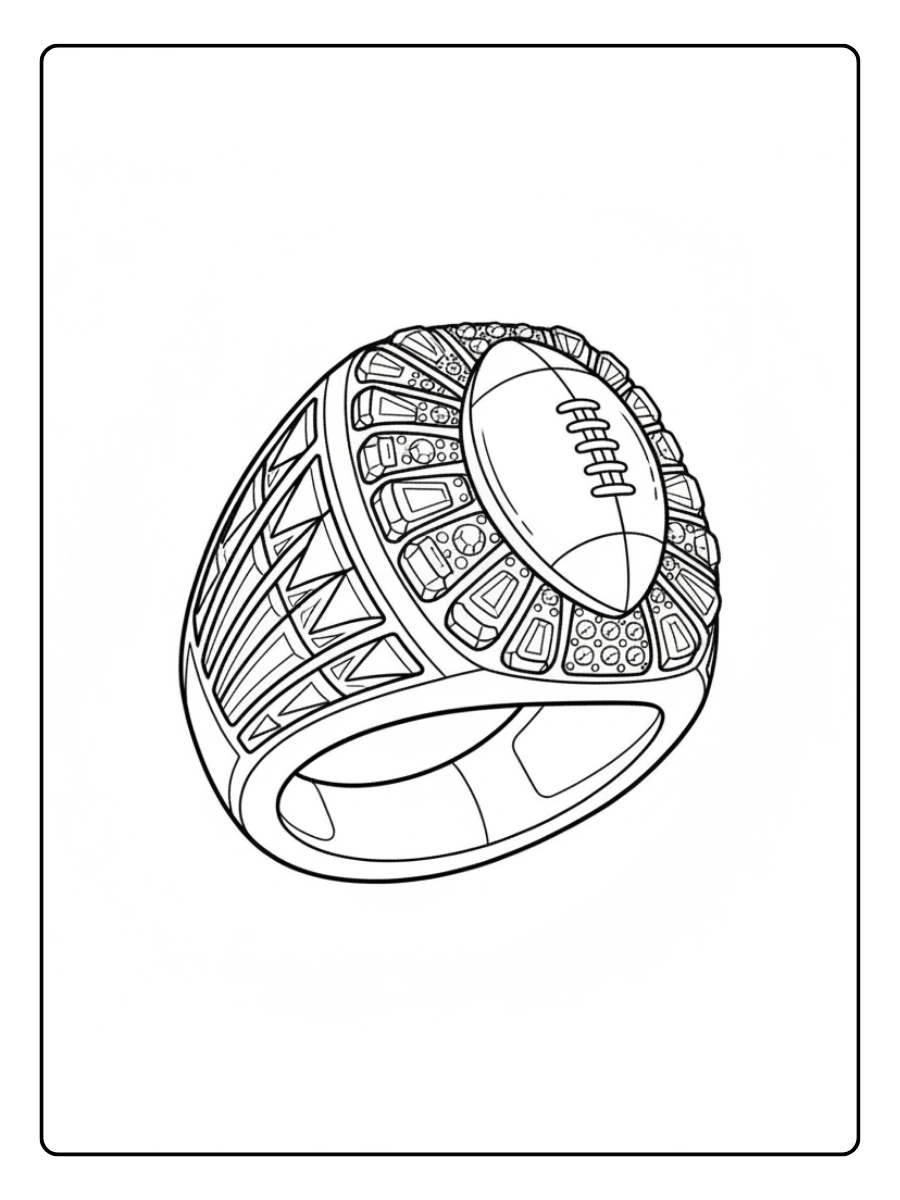 Super Bowl Coloring Pages – Super Bowl Ring