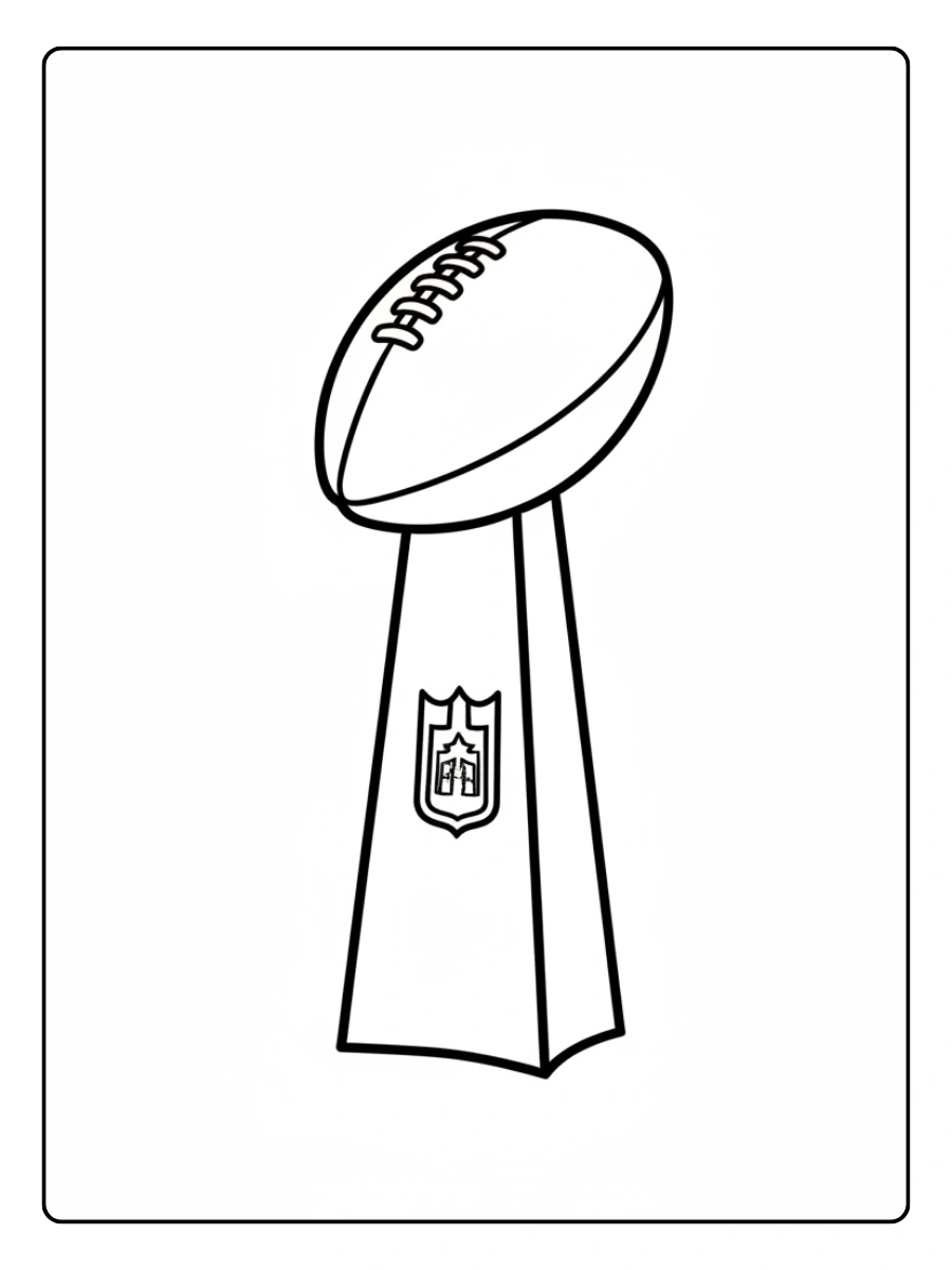 Super Bowl Coloring Pages – Super Bowl Trophy