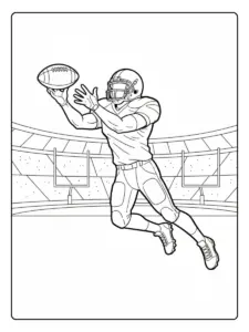 Super Bowl Coloring Pages – Wide Receiver Catch