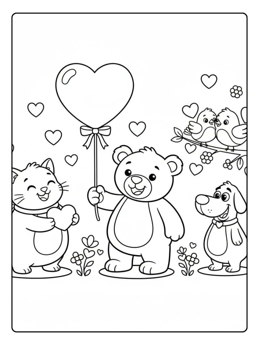 Valentines Coloring Pages – Cute Valentine