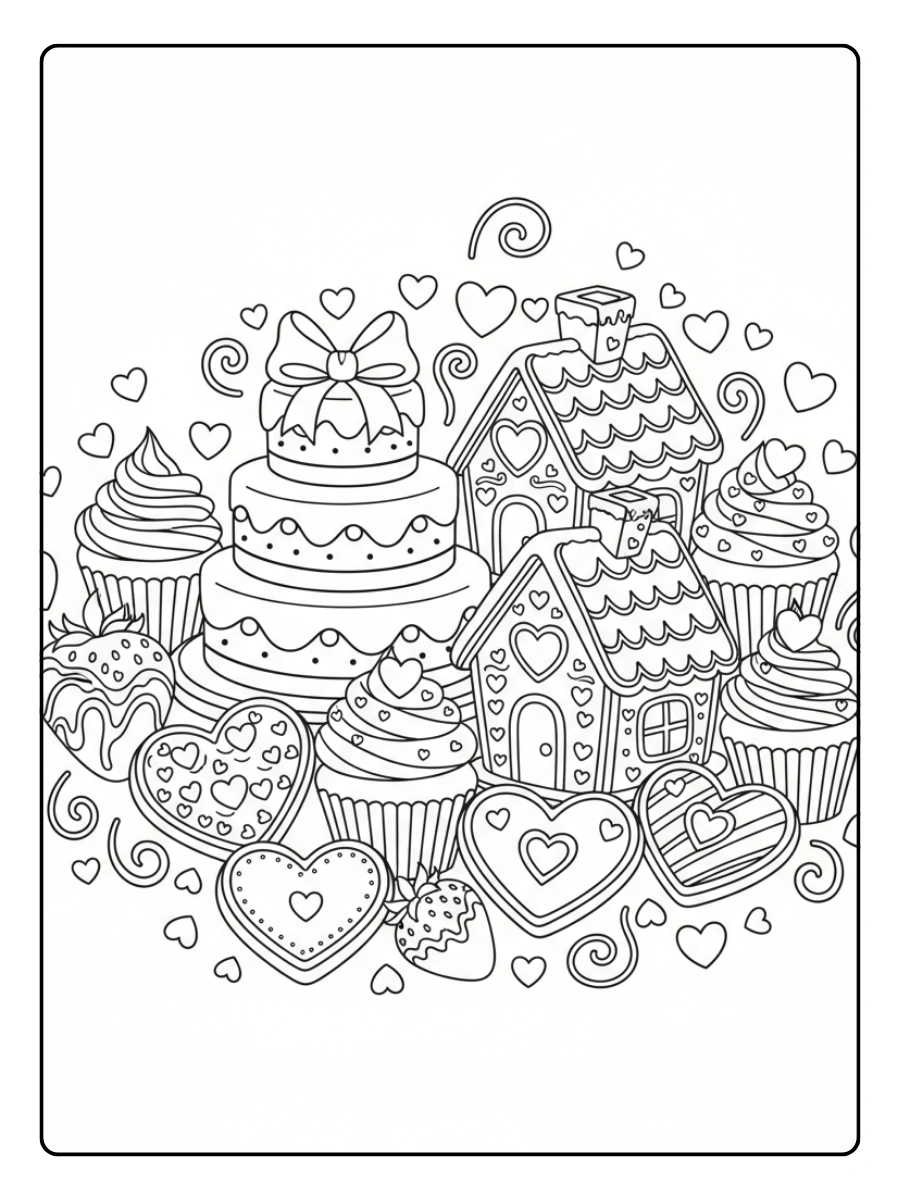 Valentines Coloring Pages – Sweet Love Treats