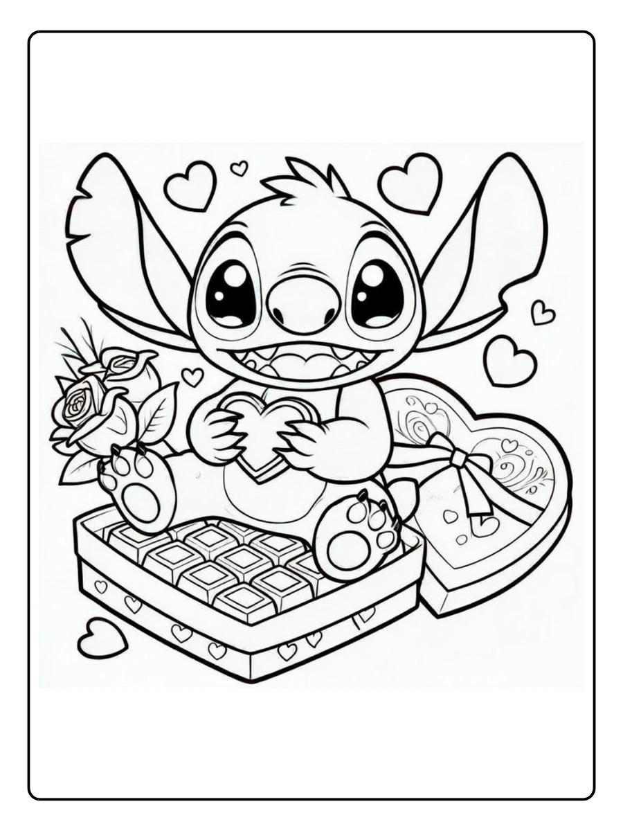 stitch valentines coloring pages (1)