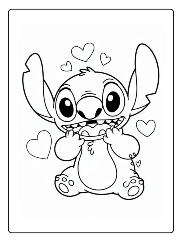 stitch valentines coloring pages (10)