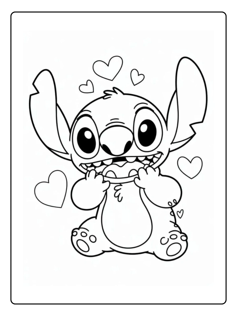 stitch valentines coloring pages (10)