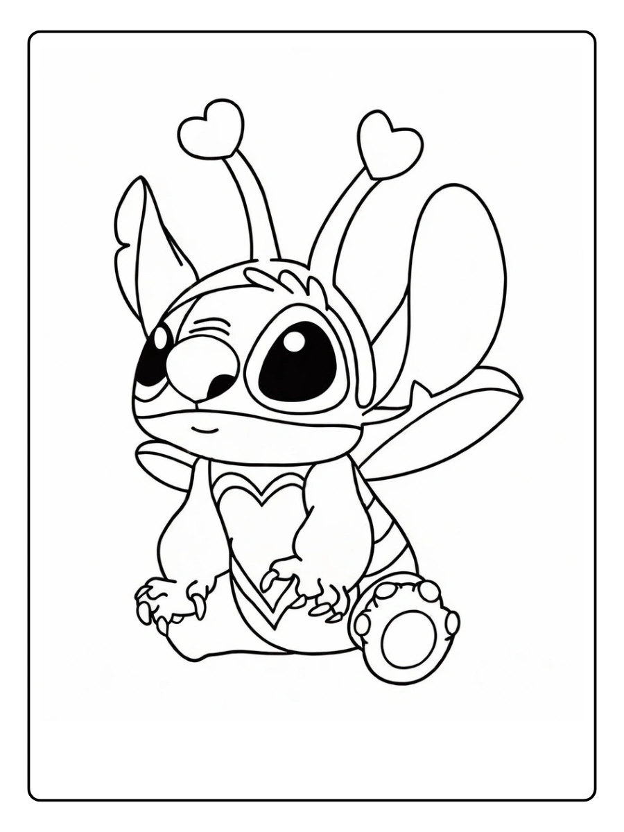 stitch valentines coloring pages (4)
