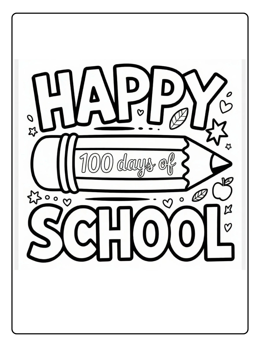 100th day of school coloring pages (1)