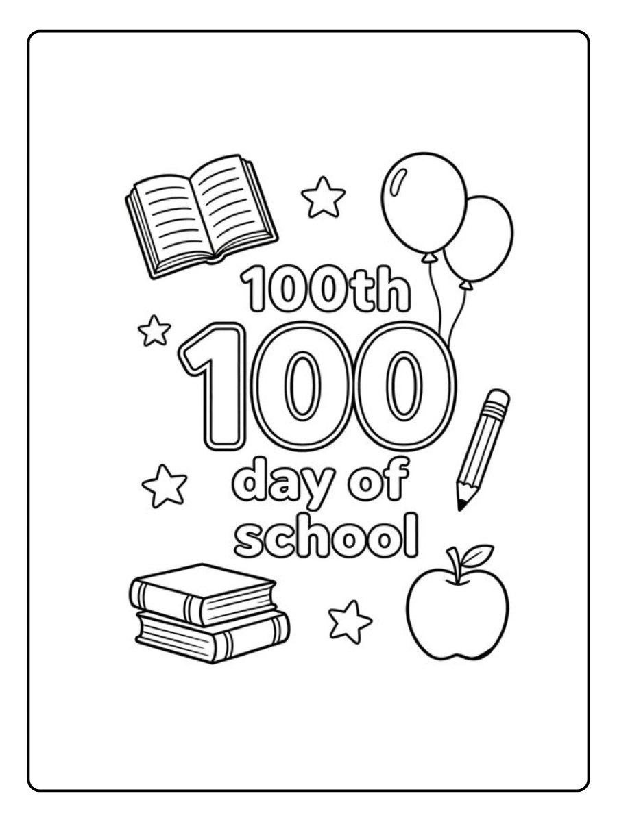 100th day of school coloring pages (10)
