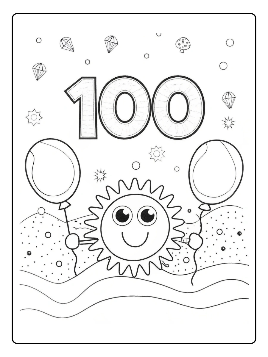 100th day of school coloring pages (2)