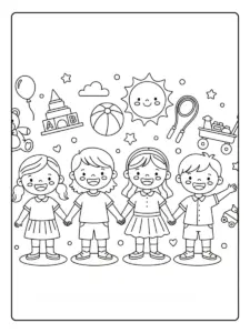 Children’s Day Coloring Pages