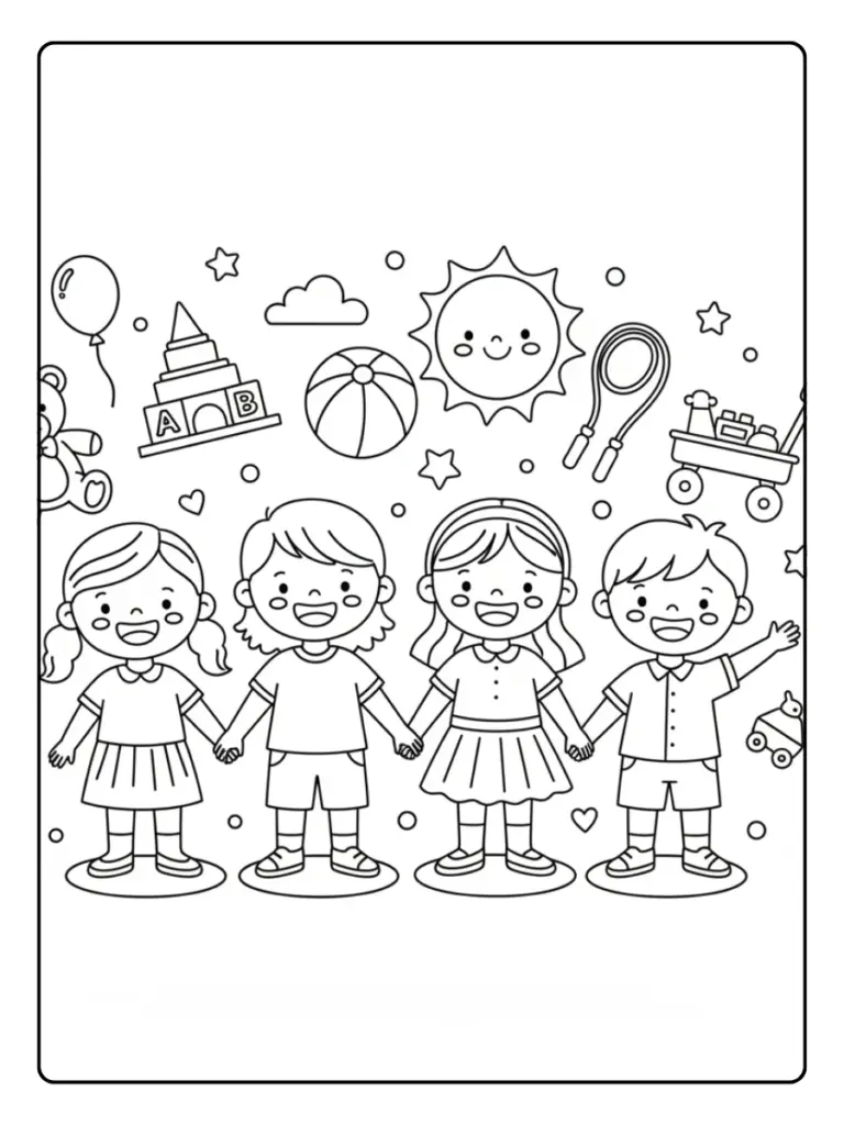 Children’s Day Coloring Pages