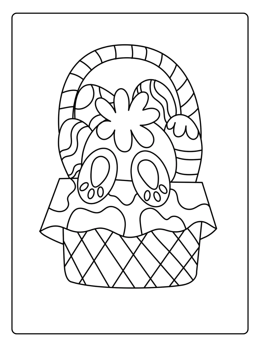 Easter Basket Coloring Pages (1)