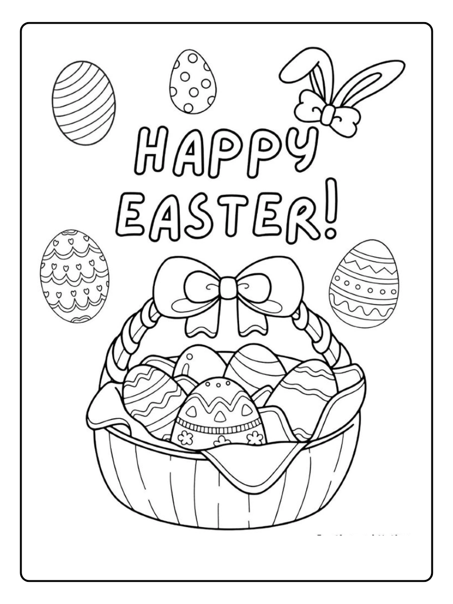 Easter Basket Coloring Pages (10)