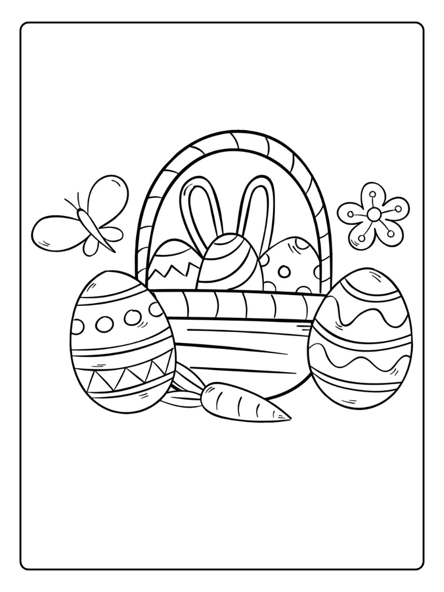 Easter Basket Coloring Pages (15)