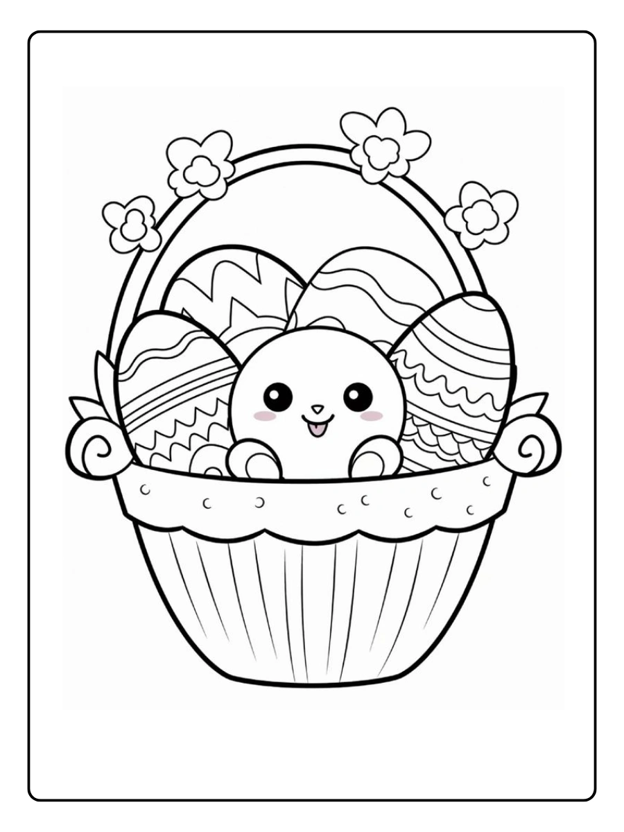 Easter Basket Coloring Pages (5)
