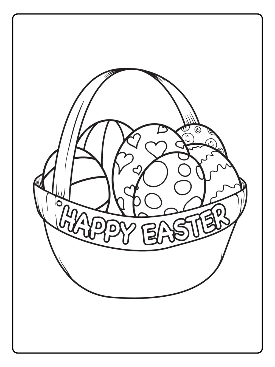 Easter Basket Coloring Pages (8)