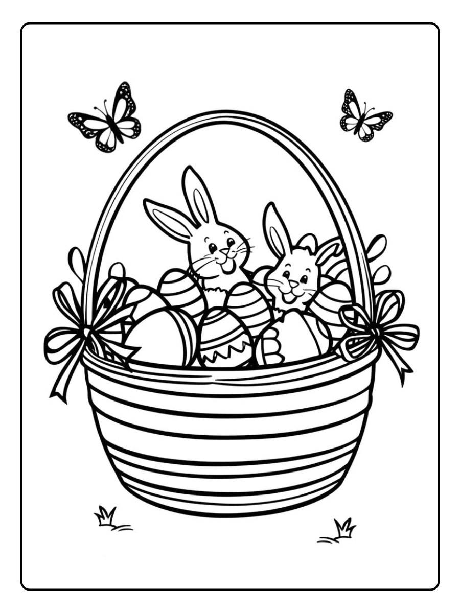 Easter Basket Coloring Pages (9)