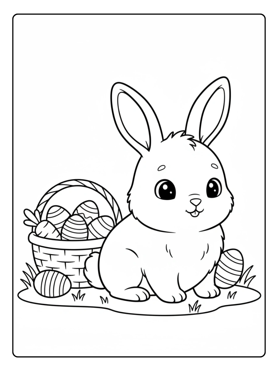 Easter Bunny Coloring Pages – Baby Easter Bunny