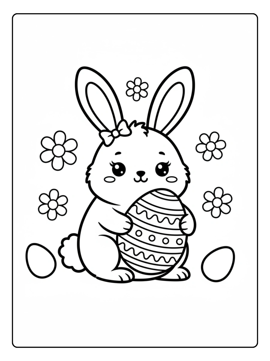 Easter Bunny Coloring Pages – Cute Easter Bunny