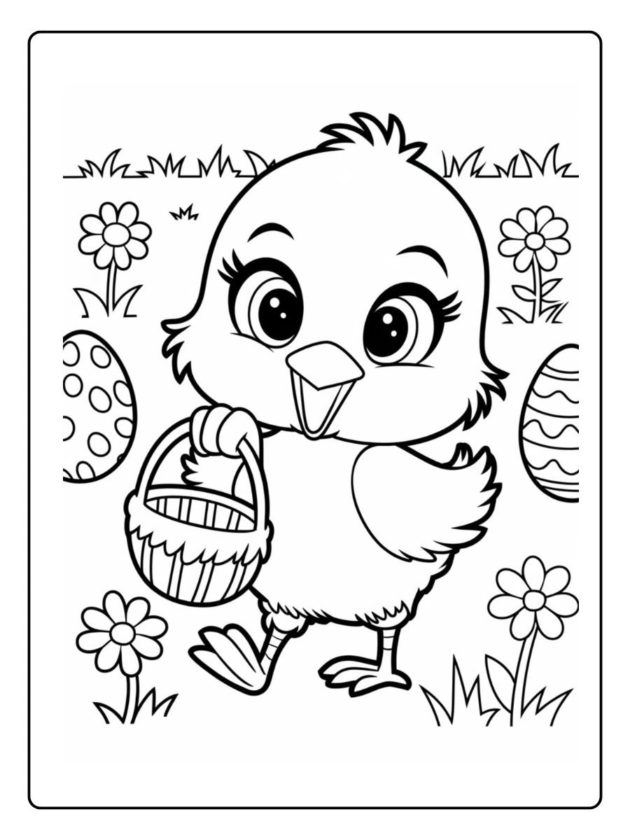 Easter Chick Coloring Pages (1)